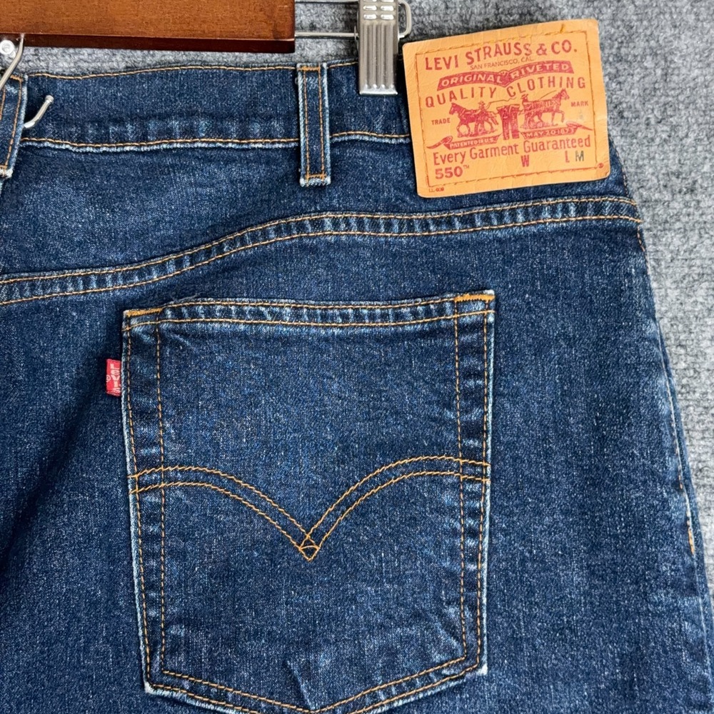 Vintage Levi's 550 Jeans Womens 24 Relaxed Tapered Leg High Rise Dark Wash Denim - Picture 7 of 13